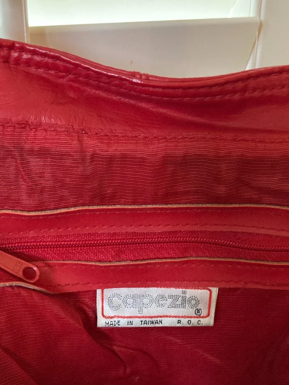 Red Leather Capezio bag